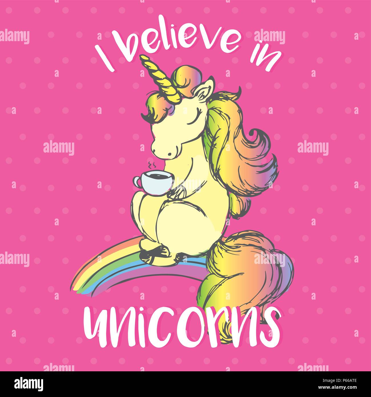 i-believe-in-unicorns-stock-vector-image-art-alamy