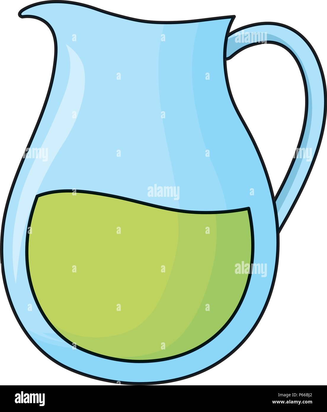 lemonade pitcher icon over white background, vector illustration Stock