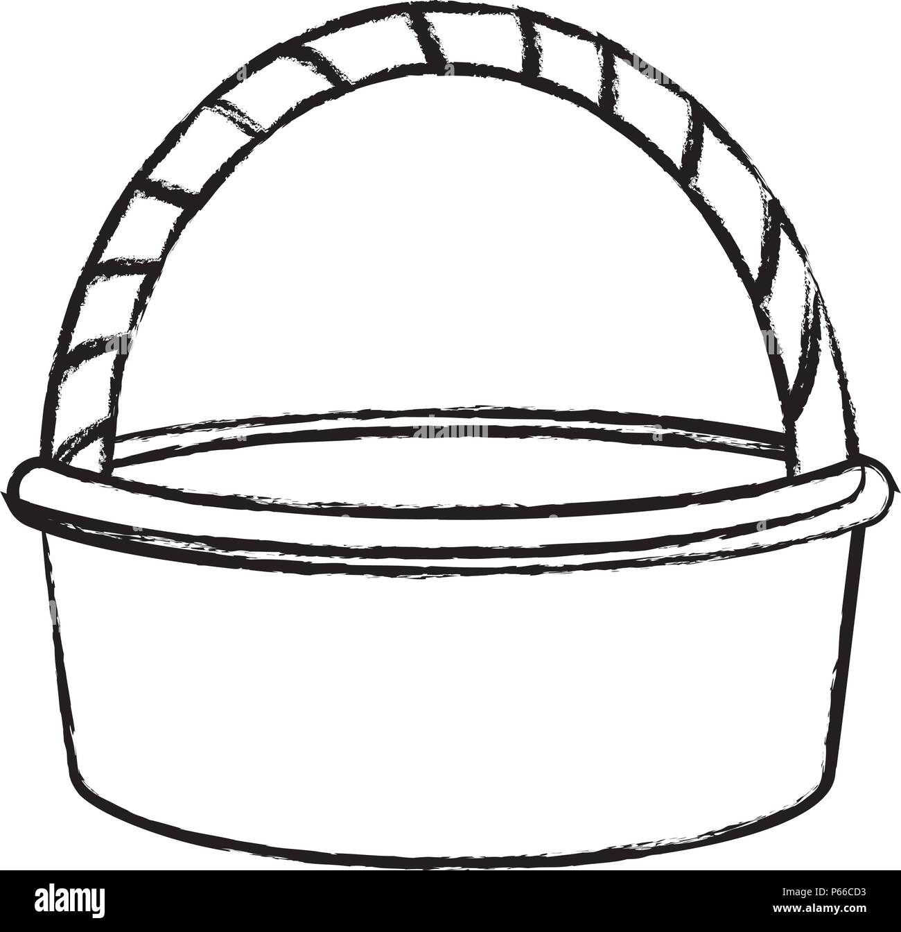 picnic basket icon over white background, vector illustration Stock ...