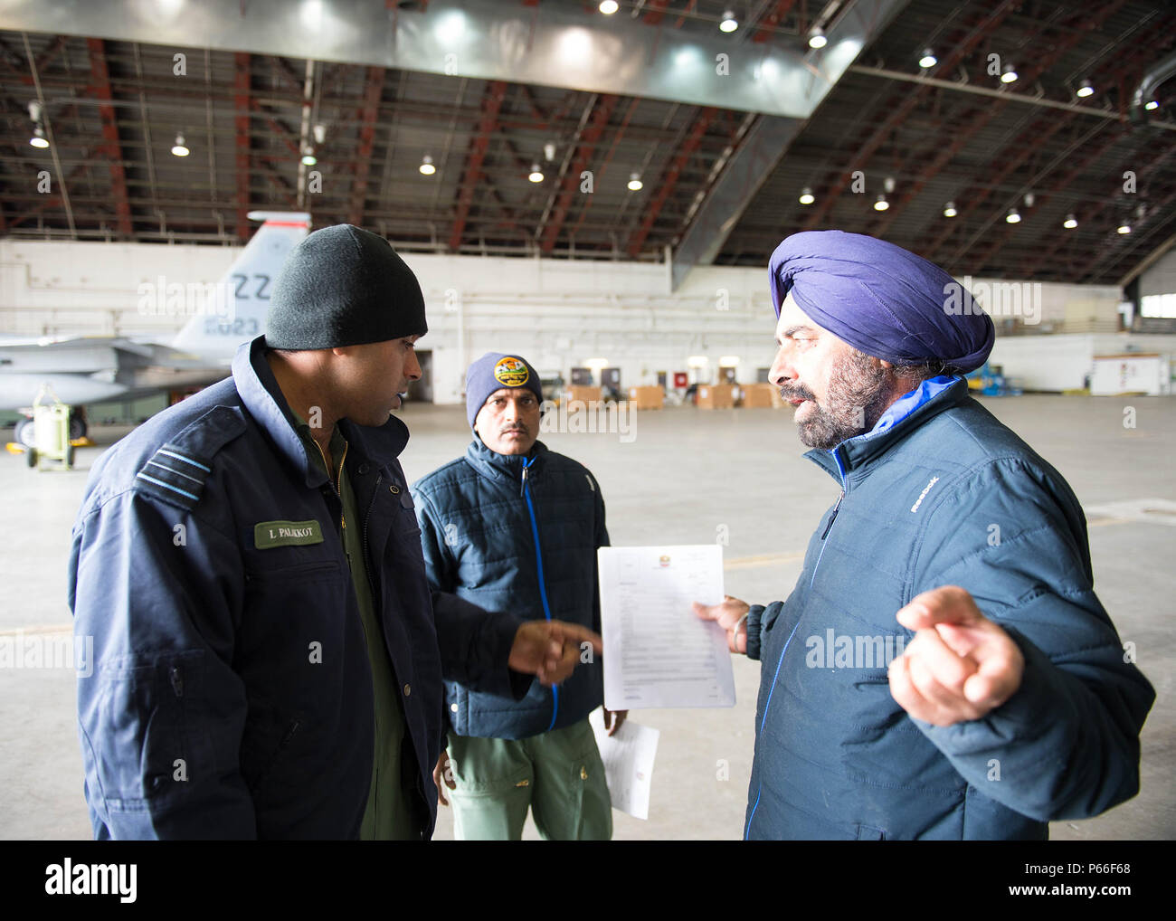 Squadron Leader Latish Palakkot (left), an engineering officer 