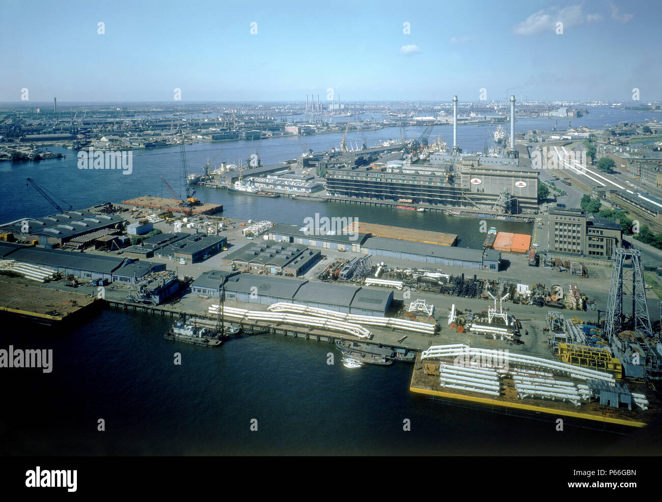 Europort harbour of Rotterdam - Holland Stock Photo
