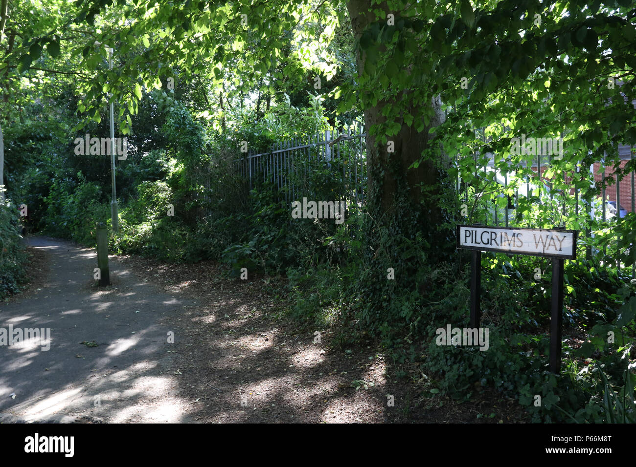 The junction of Pilgrim’s Walk and Pilgrims Way alleyways linking St