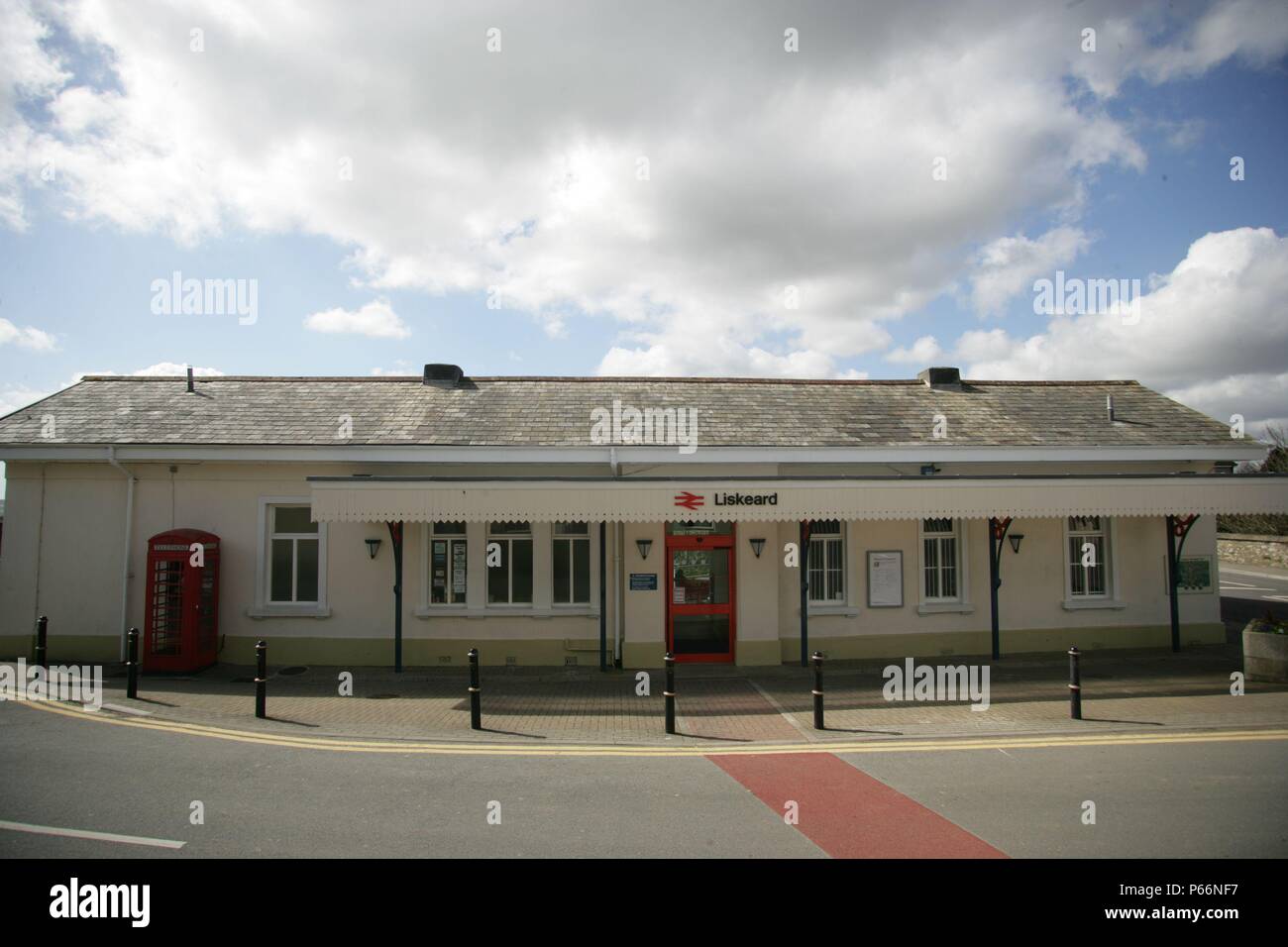 Frontage of Liskeard station, Cornwall. 2006 Stock Photo