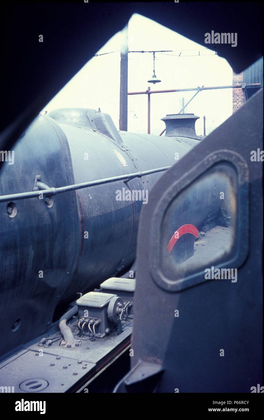 One of the 4 named ex LMS Stanier Black 5 4-6-0s on Patricroft shed, Manchester. The locomotive is No.45156 Ayrshire Yeomanry. Sunday 9th May 1968. Stock Photo