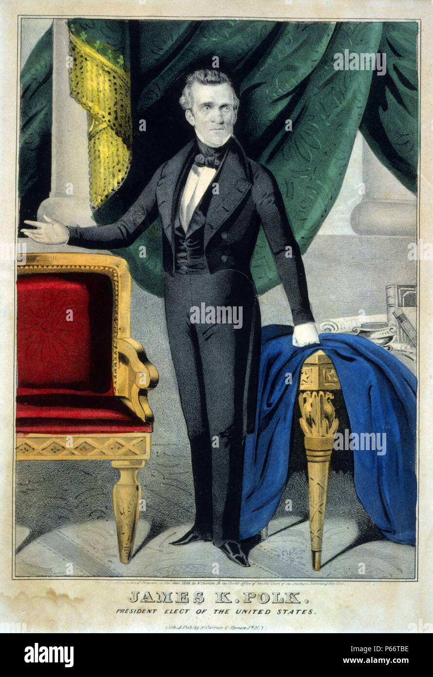 James K. Polk, President of the United States, Published by N. Currier