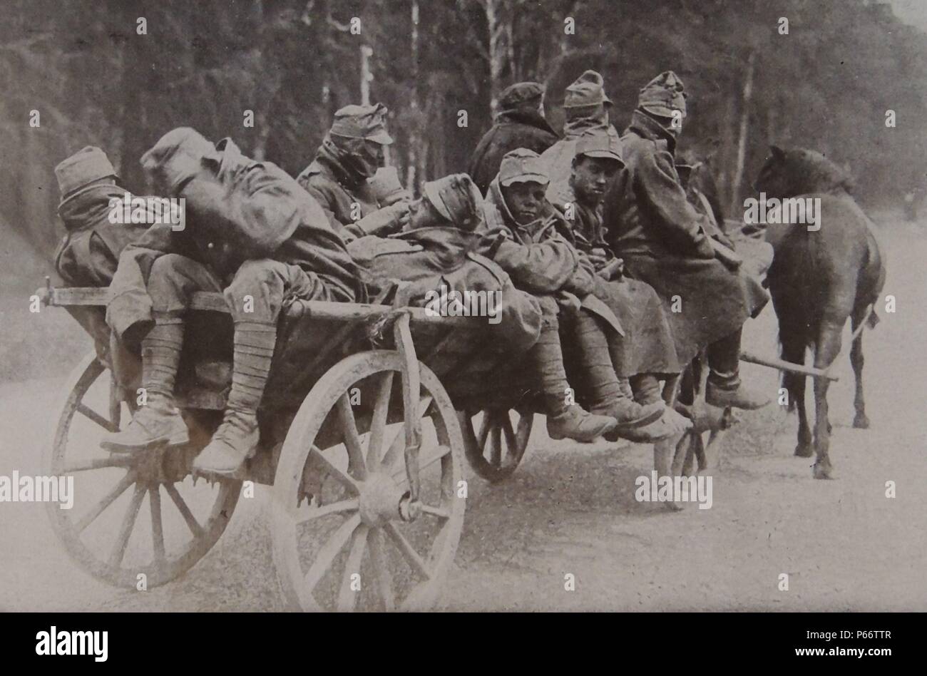 Austrian prisoners of war during world war one. 1916 Stock Photo