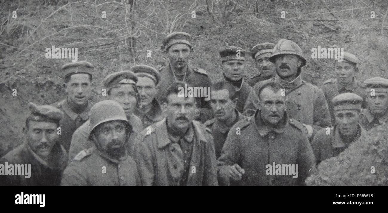German prisoners of war captured west of the town of Reims 1917 Stock ...