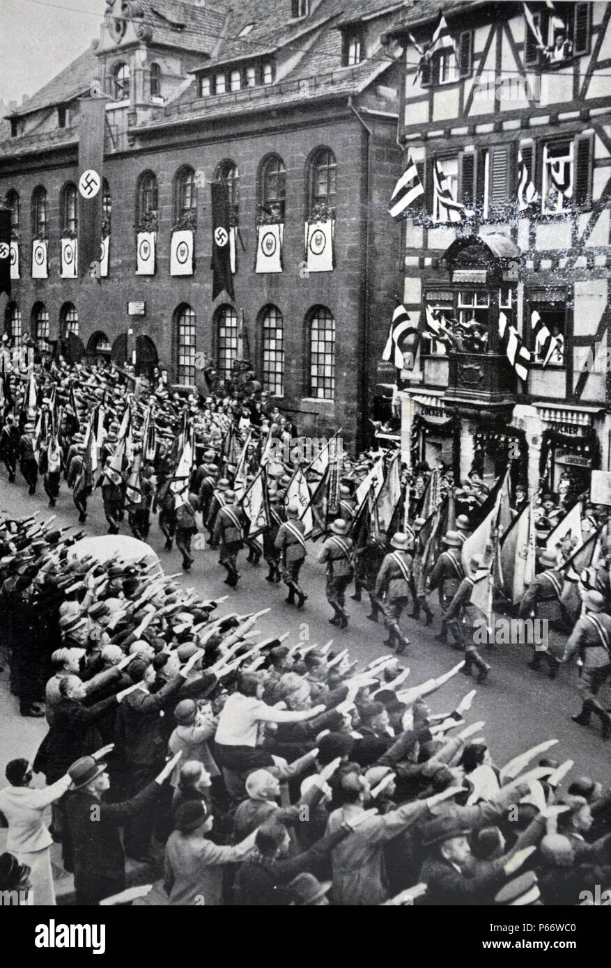 1935 photo of German military parade on Armed Forces Day 1935 photo of German military parade on Armed Forces Day