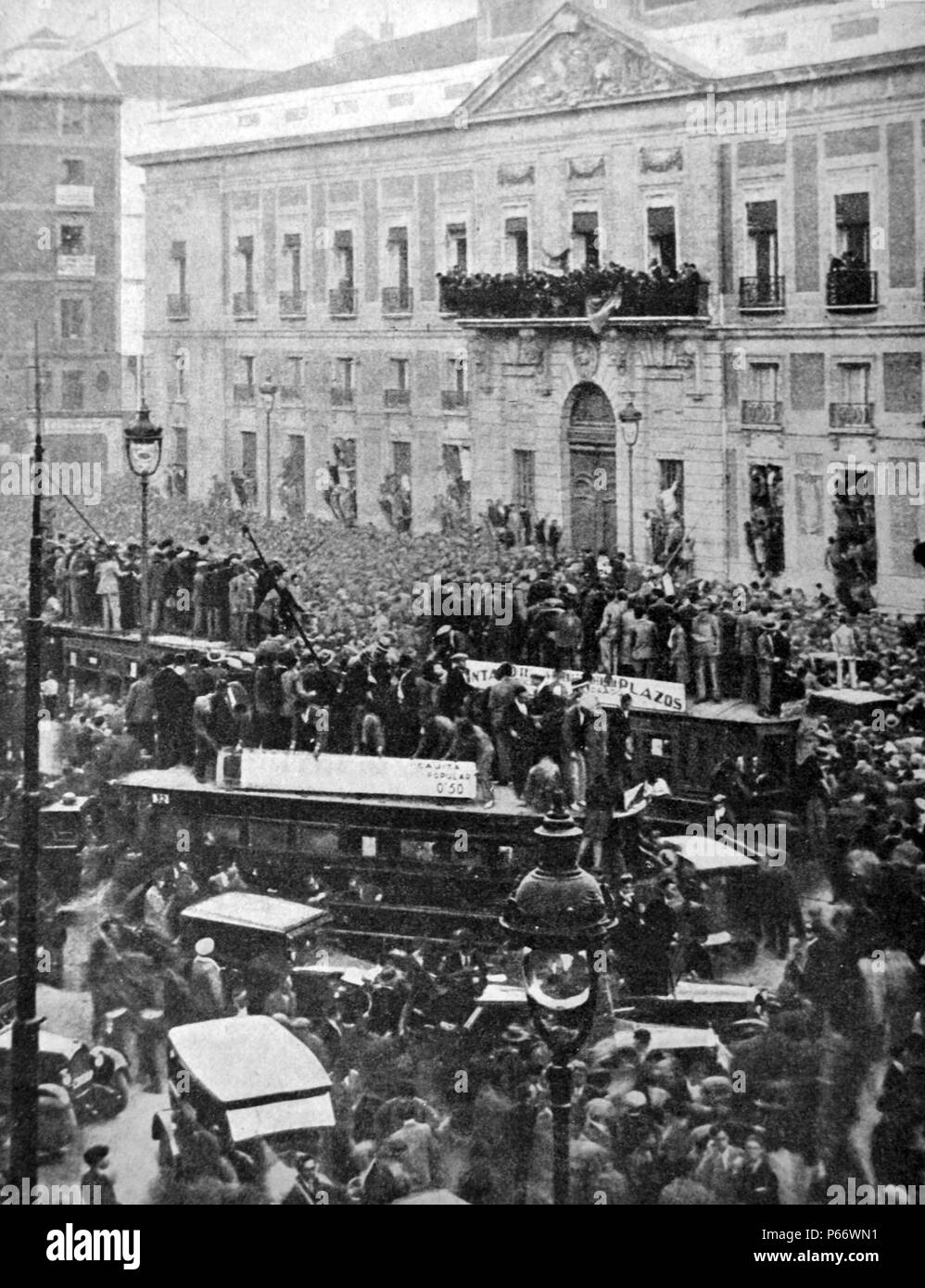 Spanish civil war : view from the Puerta del Sol, Madrid Stock Photo