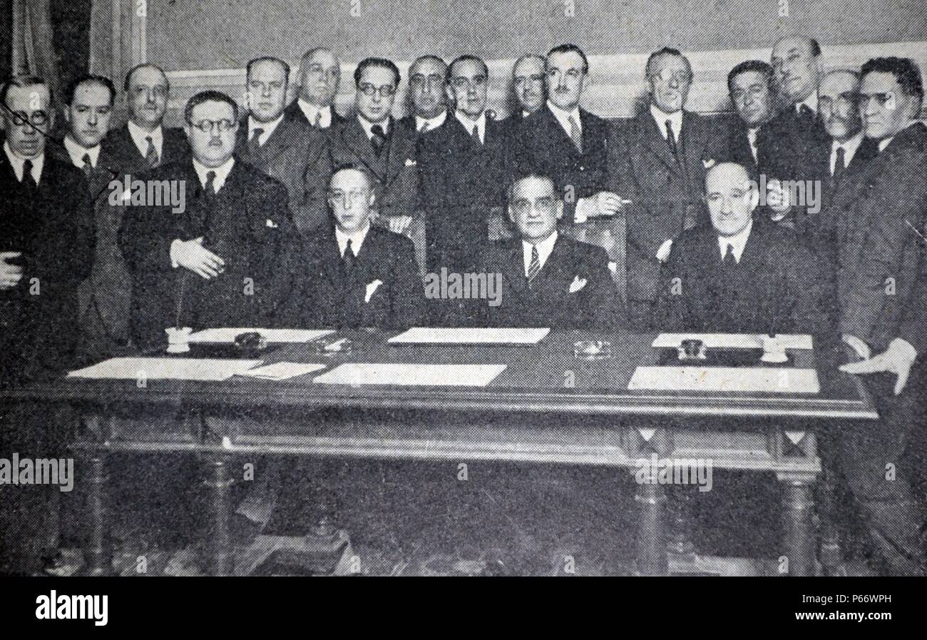 Spanish civil war: traditionalists Deputies Stock Photo