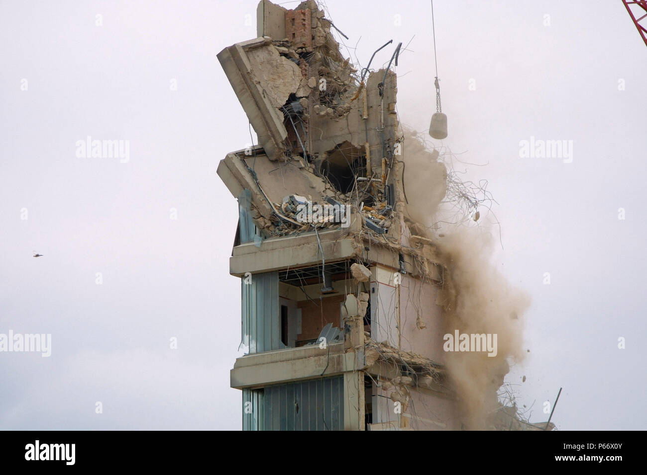 Demolition of an office building. Stock Photo