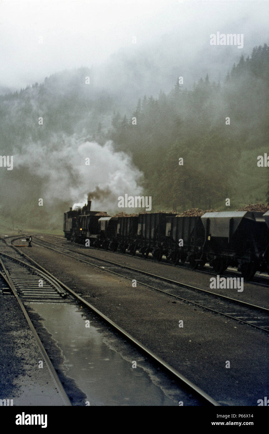 Studies of Austria's Iron Mountain Railway which operated between Vordernberg and the Steel Works at Donawitz, Motive power was entrusted to these Aus Stock Photo