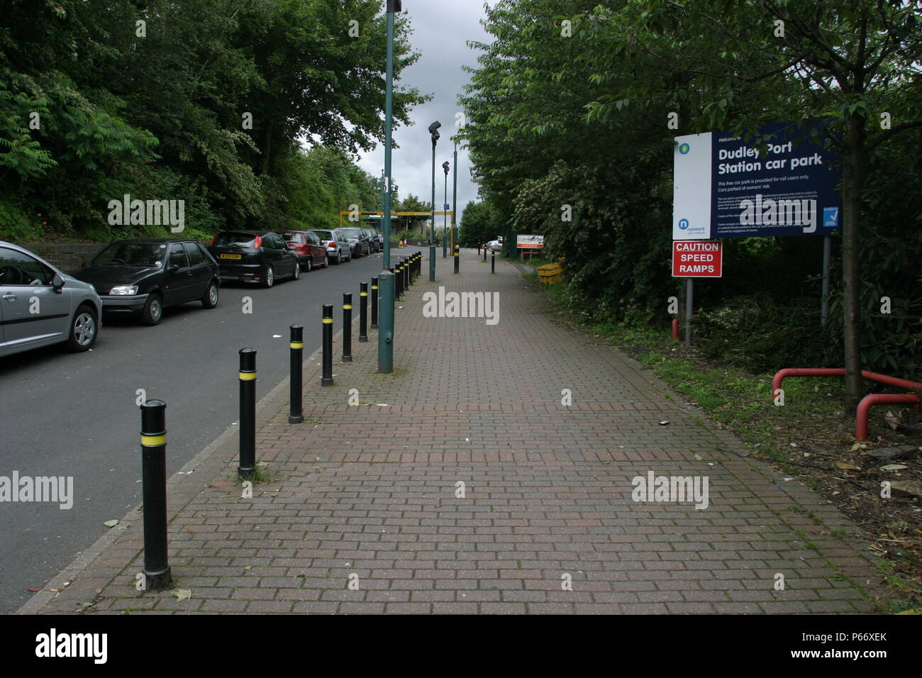 Approach to the car park at Dudley Port station, West Midlands. 2007 Stock Photo Alamy