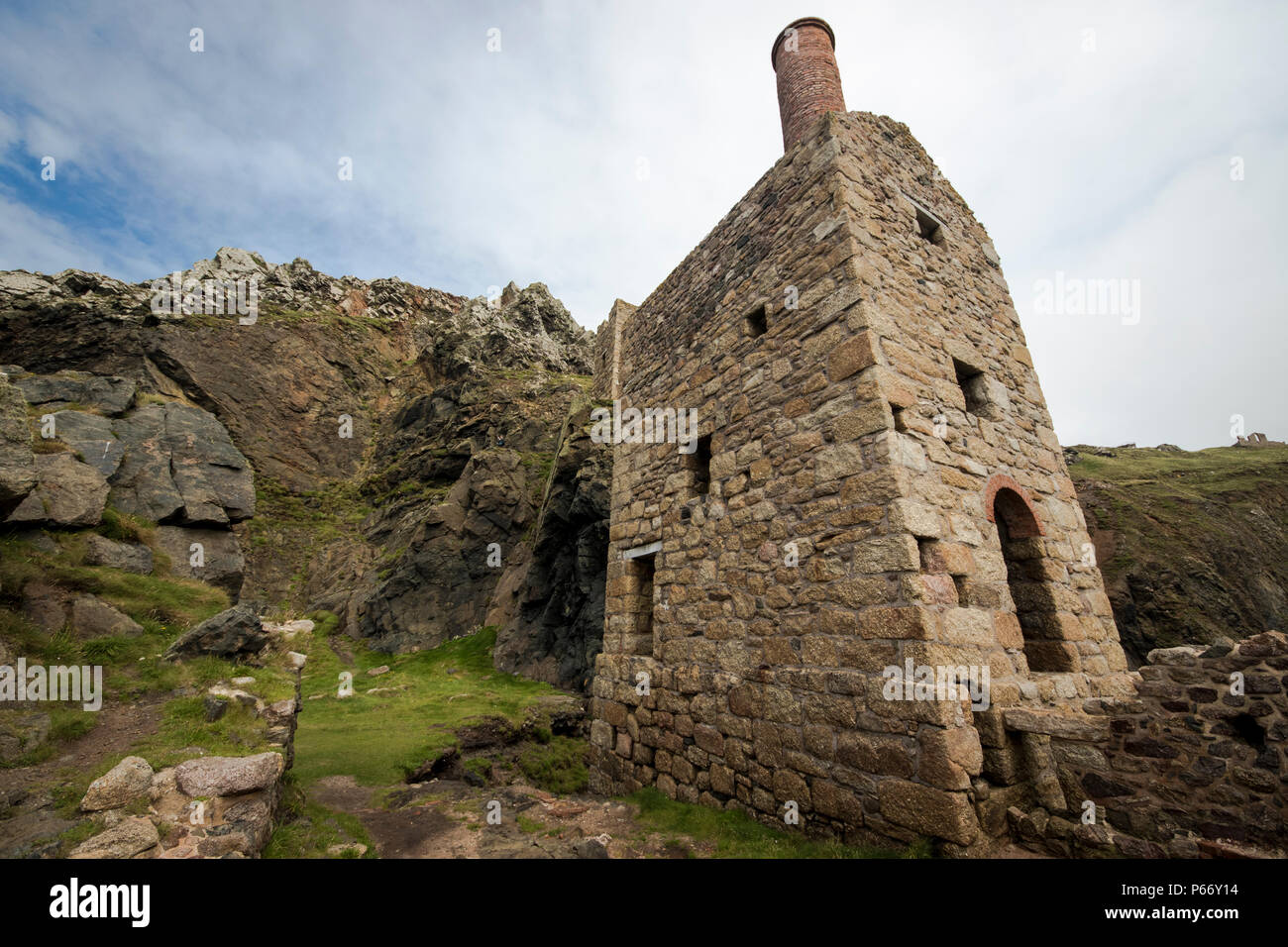 Crowns Engine House, Botallack, COrnwall Stock Photo