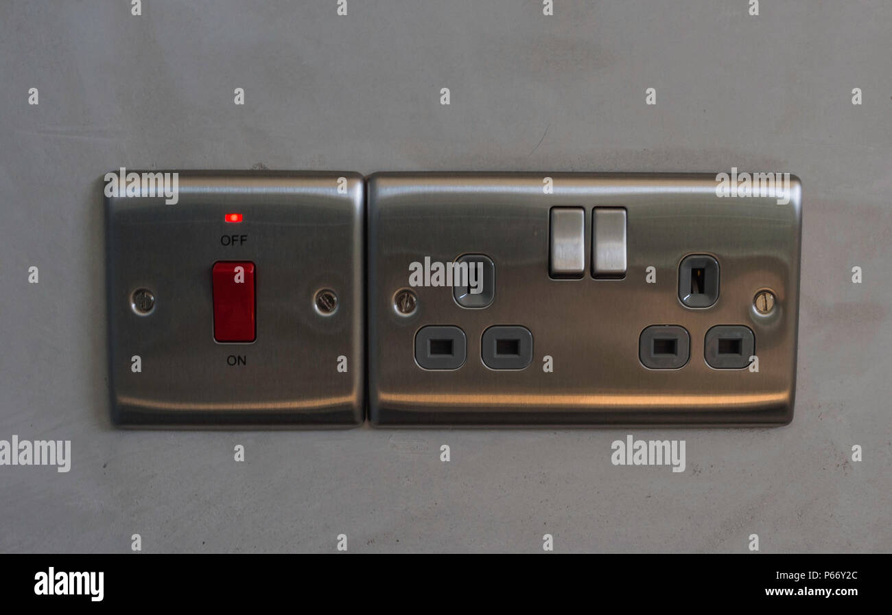 One fused 32 amp socket with light and a standard double electrical