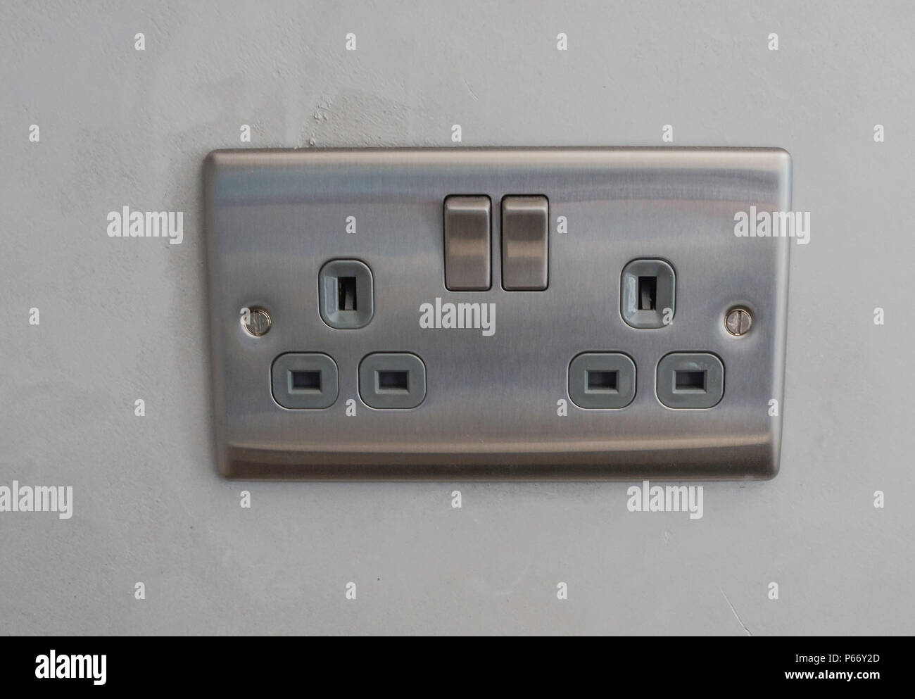 Power plug double socket hi-res stock photography and images - Alamy