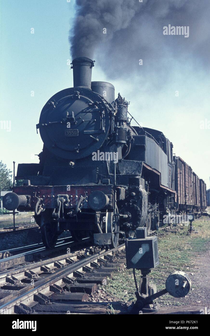 A Turkish State Railways 2-6-2T 3559 built by Maffei in 1912. Picture dated August 1976. Stock Photo