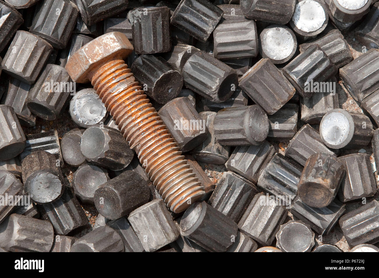 Heavyduty construction bolts Stock Photo Alamy