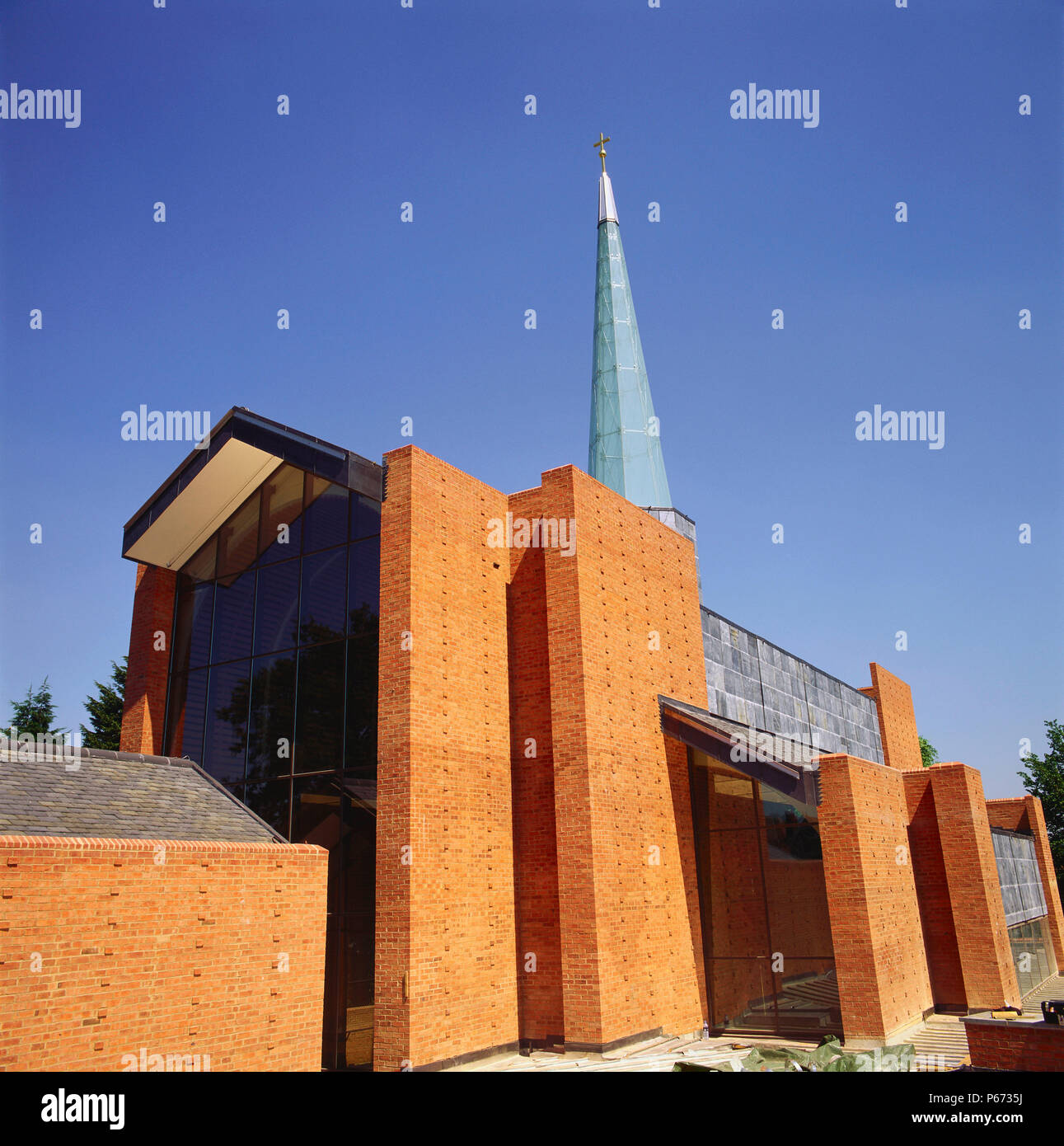 St. Barnabas Church Dulwichh London featuring a glass spire Stock Photo