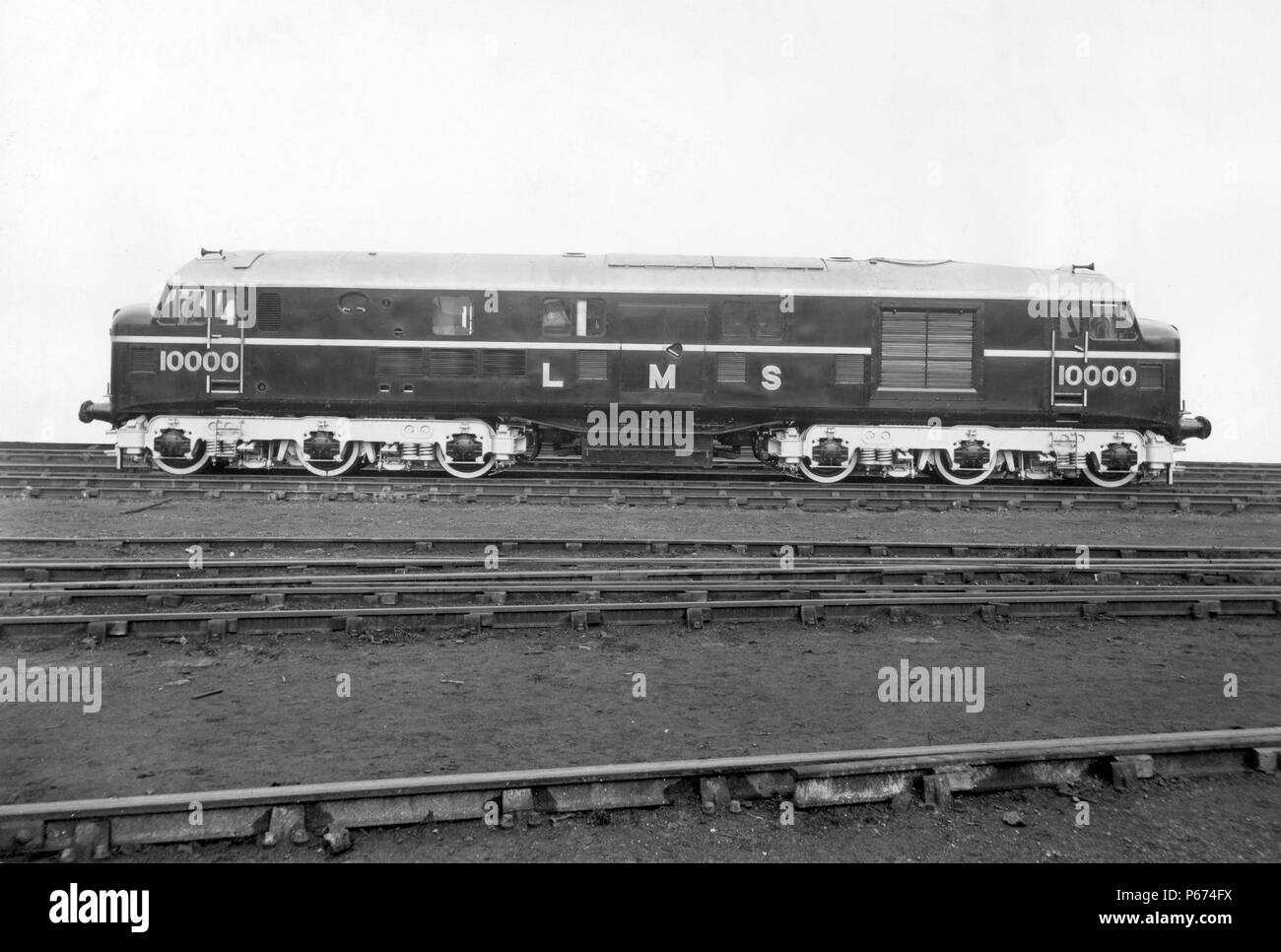 LMR main line diesel-electric locomotive No.10000. c1948 Stock Photo