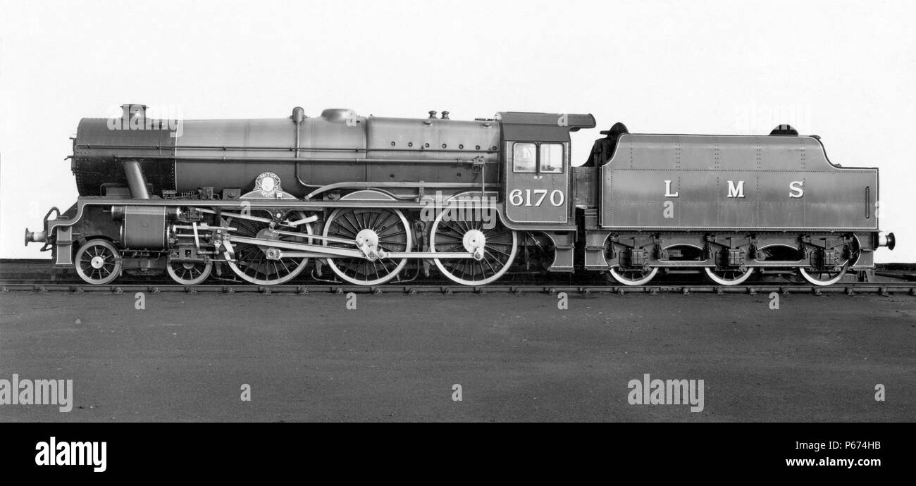 LMS three cylinder simple 4-6-0 No.6170 British Legion re-built from Fury. c1935 Stock Photo