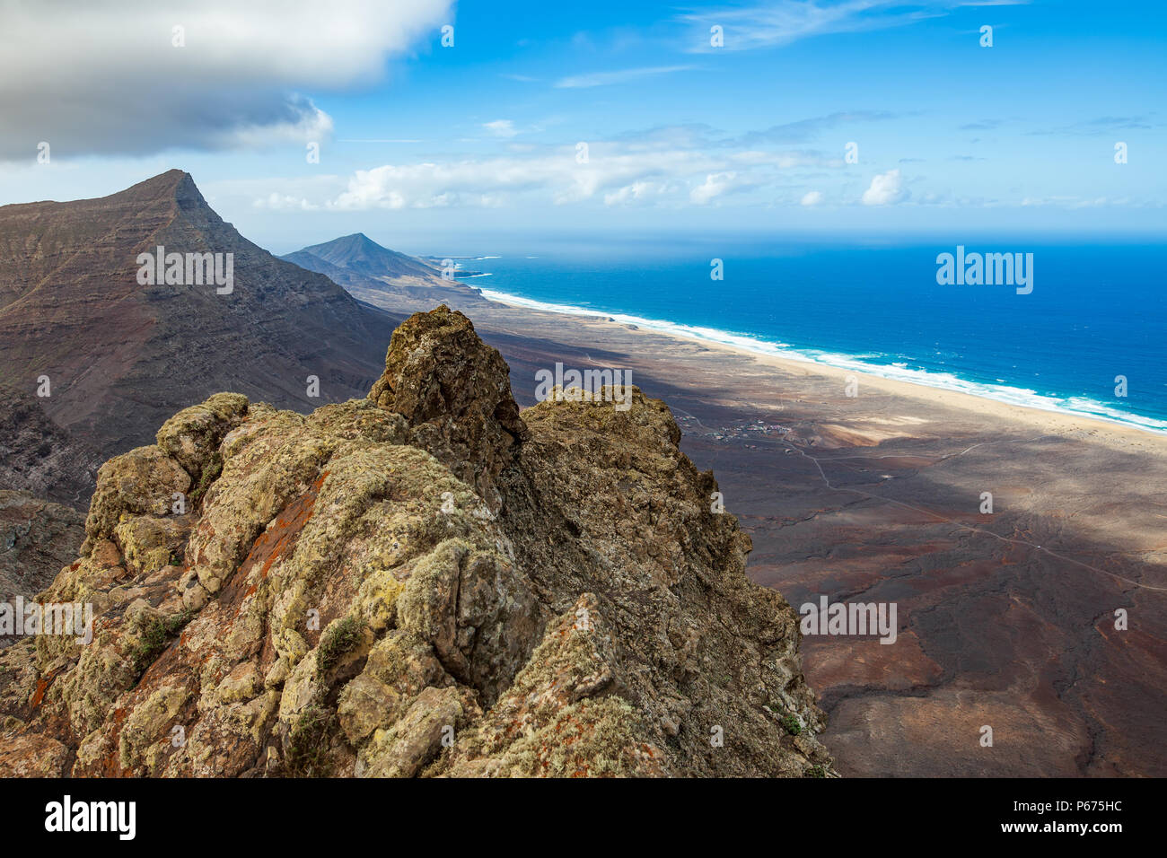 Panorama of a beautiful seascape from the highest point of the ...