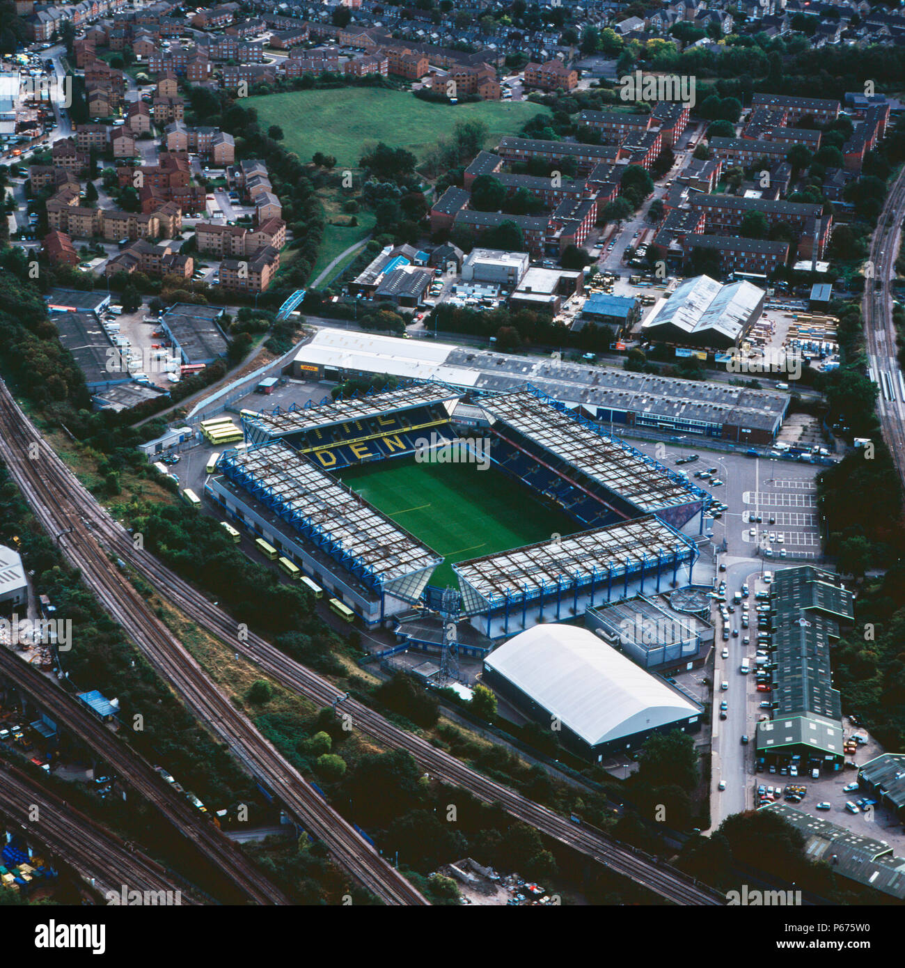 Aerial view of Millwall Football Clubs training ground, and the