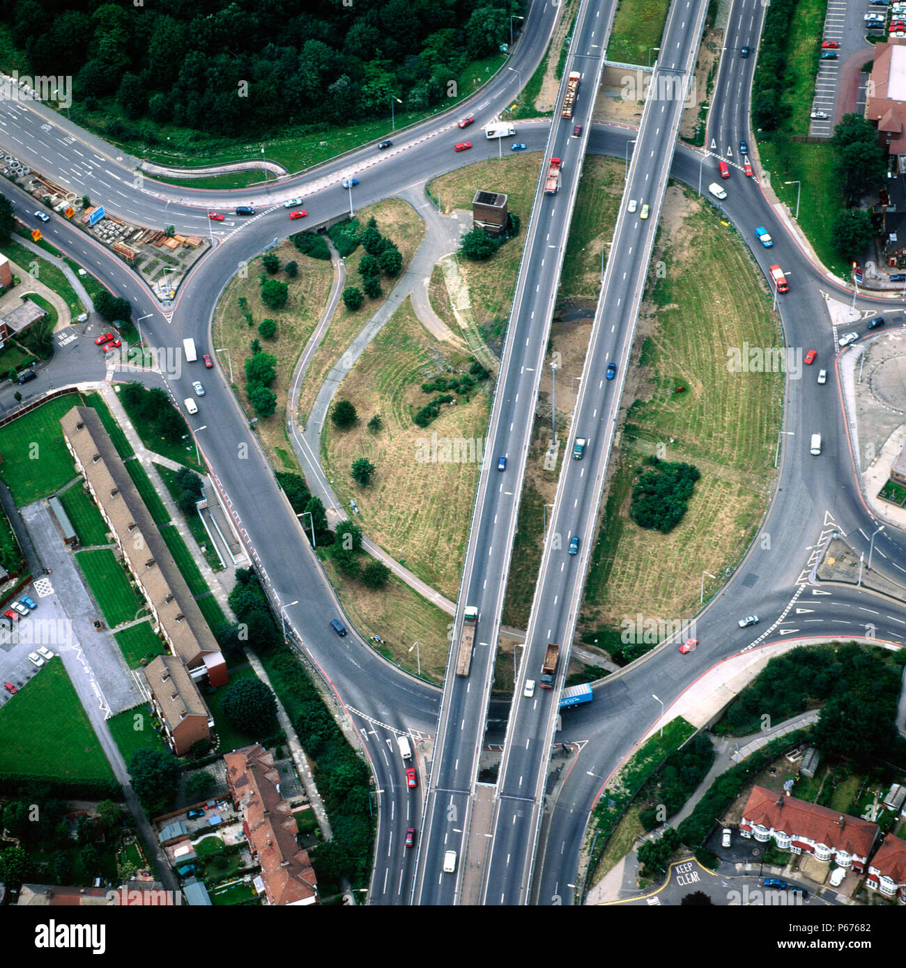 Roundabout uk above hi-res stock photography and images - Alamy