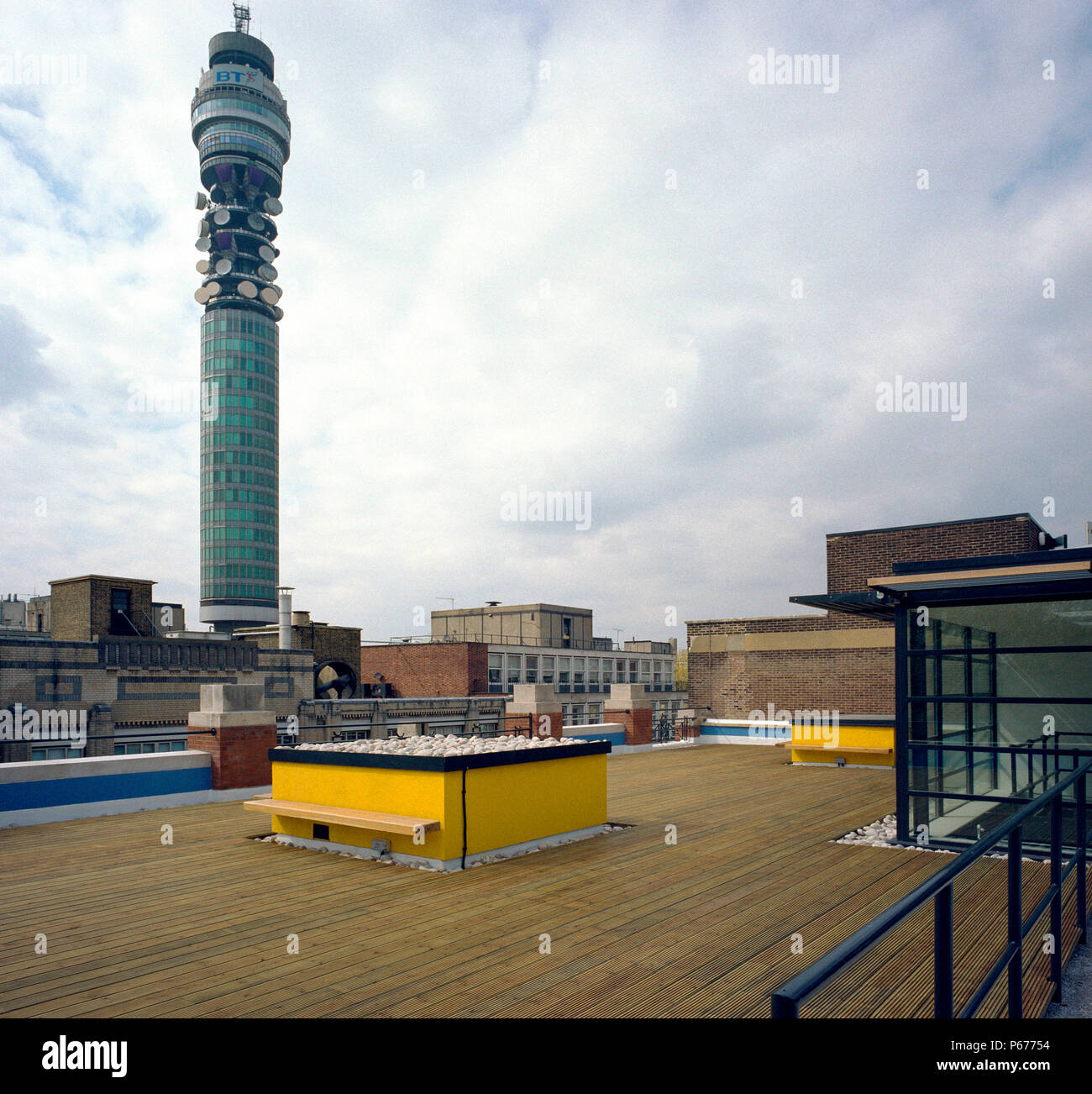 Floor deck on a rooftop, London Stock Photo Alamy