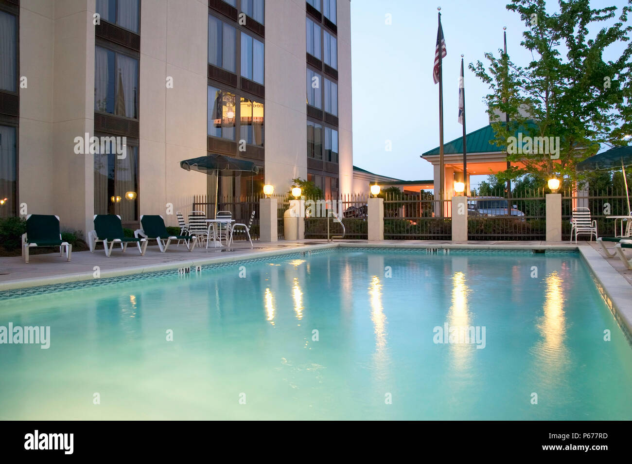 Swimming pool in hotel, Albany, Georgia, USA Stock Photo - Alamy