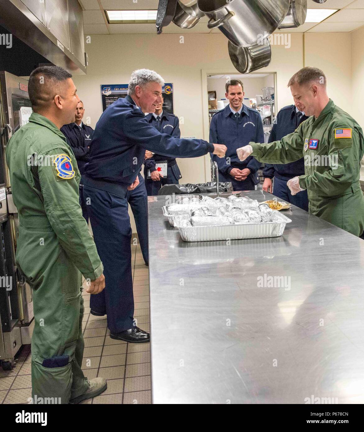 Lt gen sam cox 18th air force commander visits the 89th airlift
