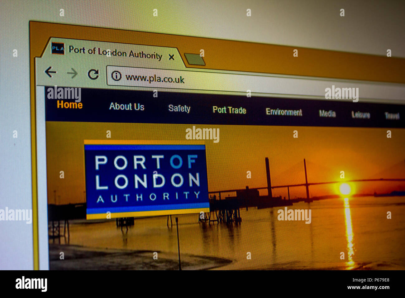 Website - Port of London Stock Photo
