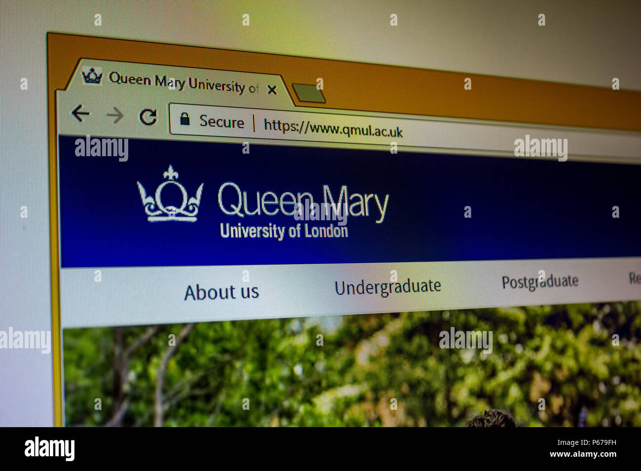 Website - Queen Mary University of London Stock Photo