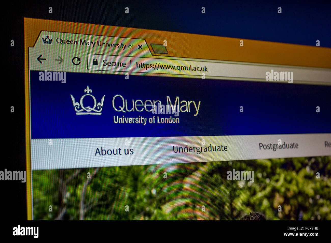 Website - Queen Mary University of London Stock Photo