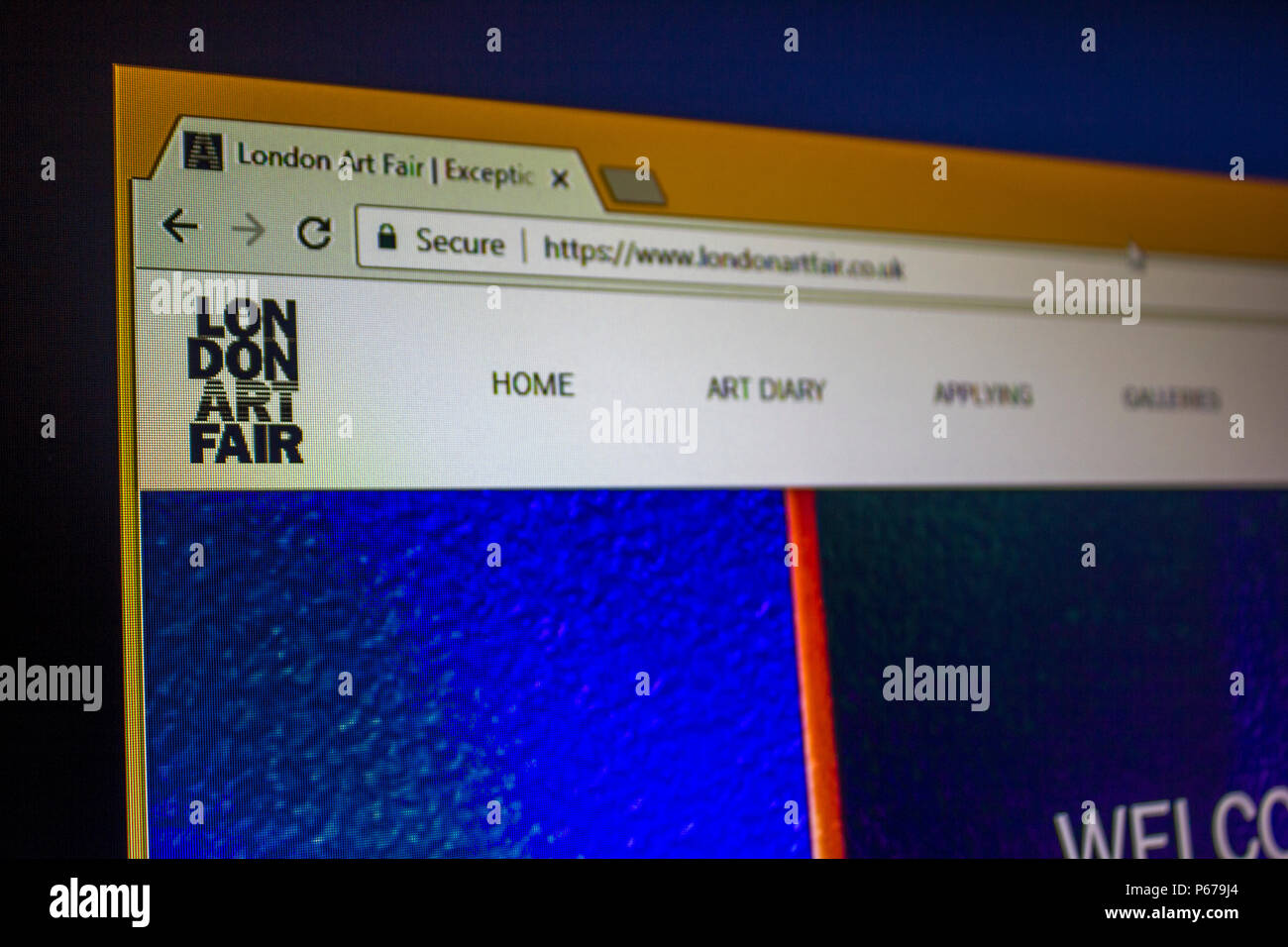 Website London art fair Stock Photo Alamy