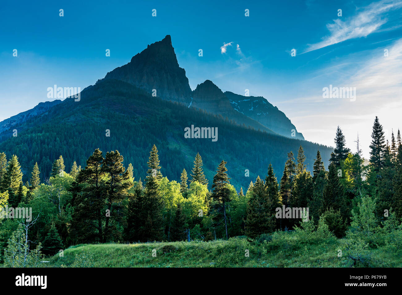 Mount Blakiston, Waterton Lakes National Park, Alberta, Canada Stock Photo