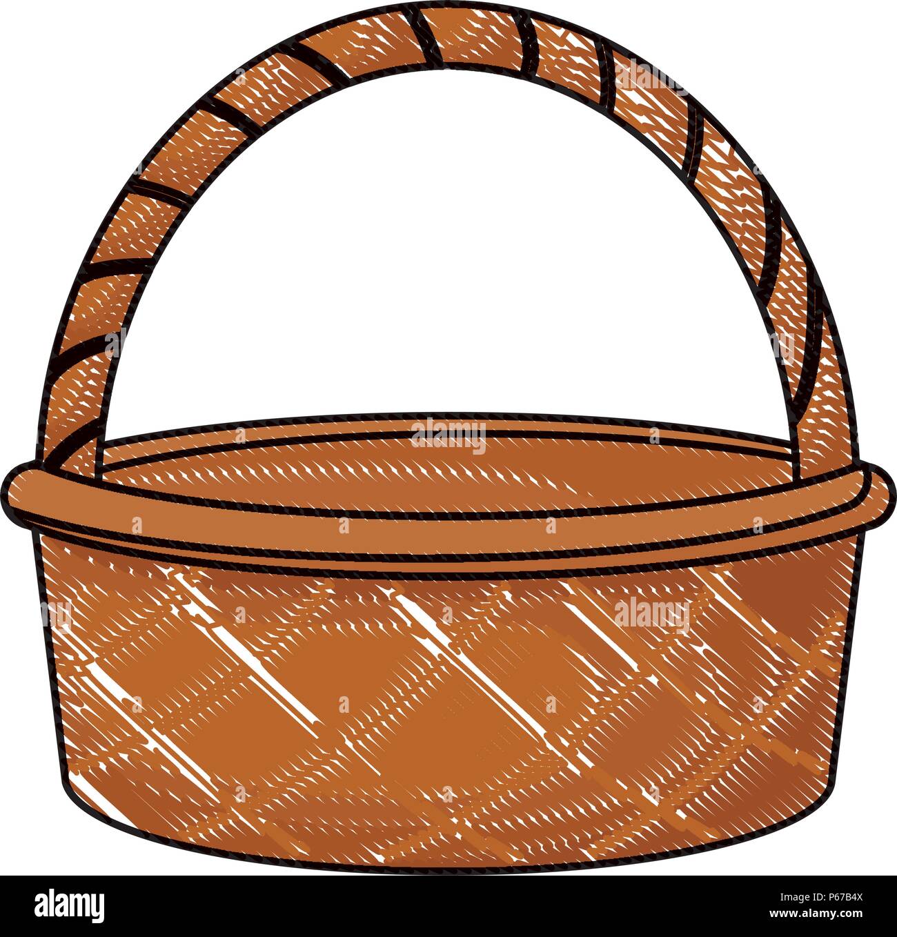 picnic basket icon over white background, vector illustration Stock ...