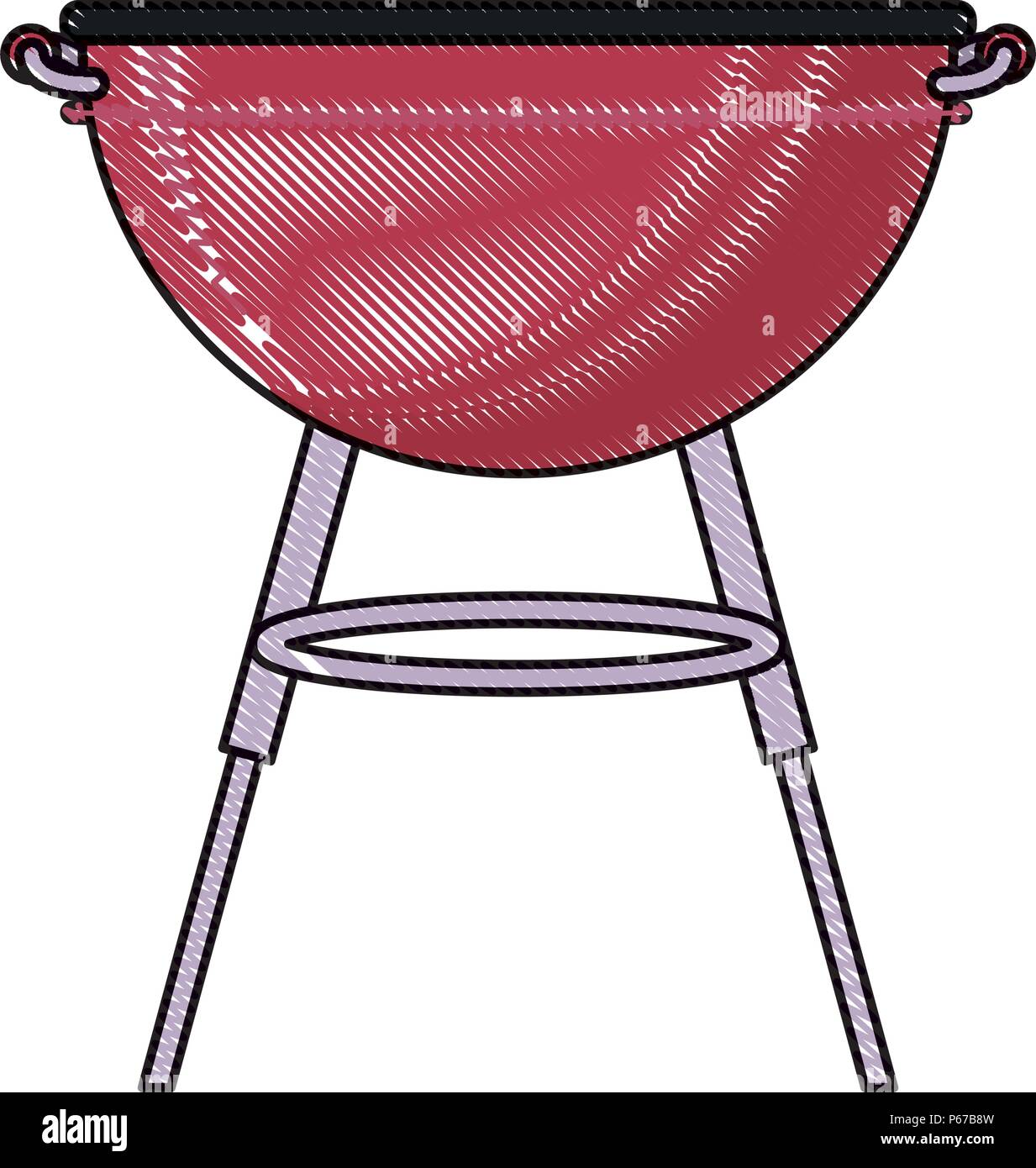 bbq grill icon over white background, vector illustration Stock Vector ...