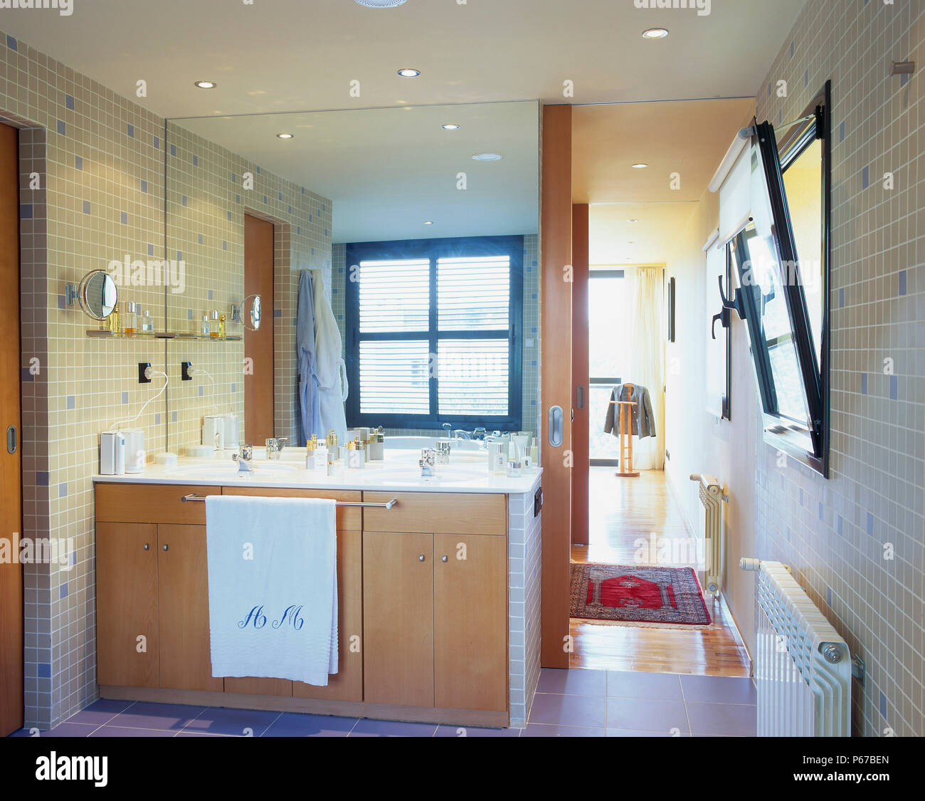 View of a neat bathroom Stock Photo