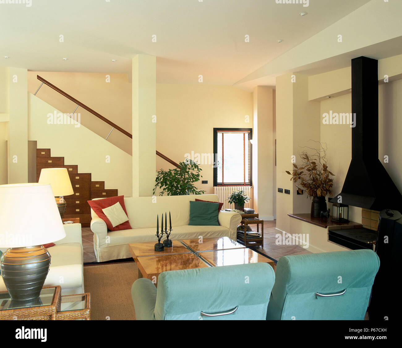 View Of An Organized Living Room Stock Photo 210376169 Alamy