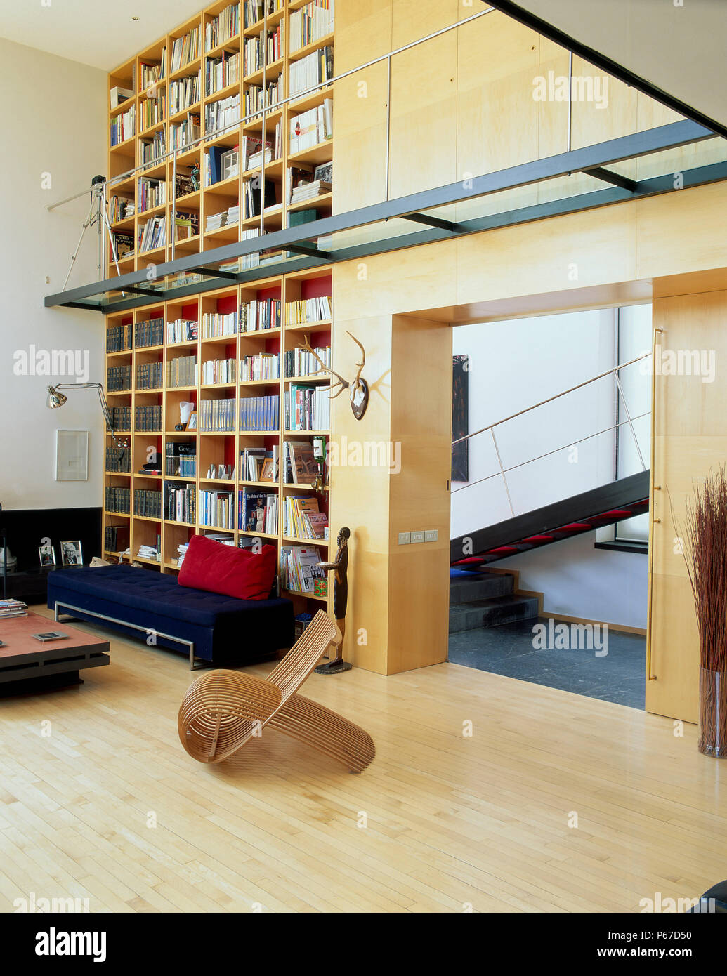 View of huge library in a house Stock Photo - Alamy