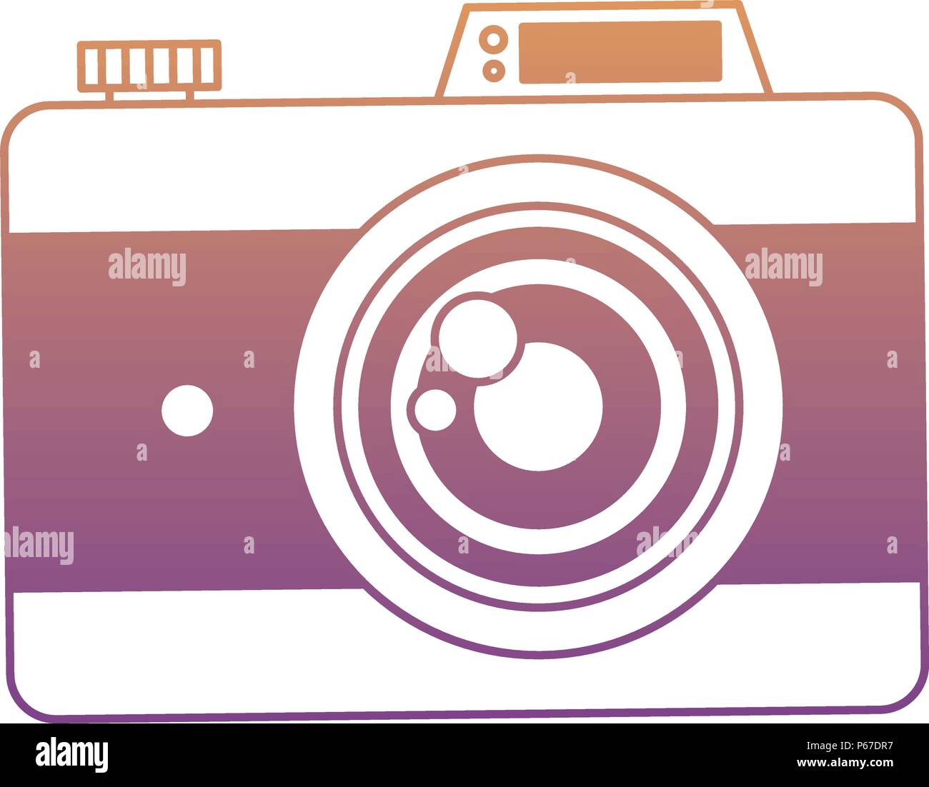 photographic camera icon over white background, vector illustration ...