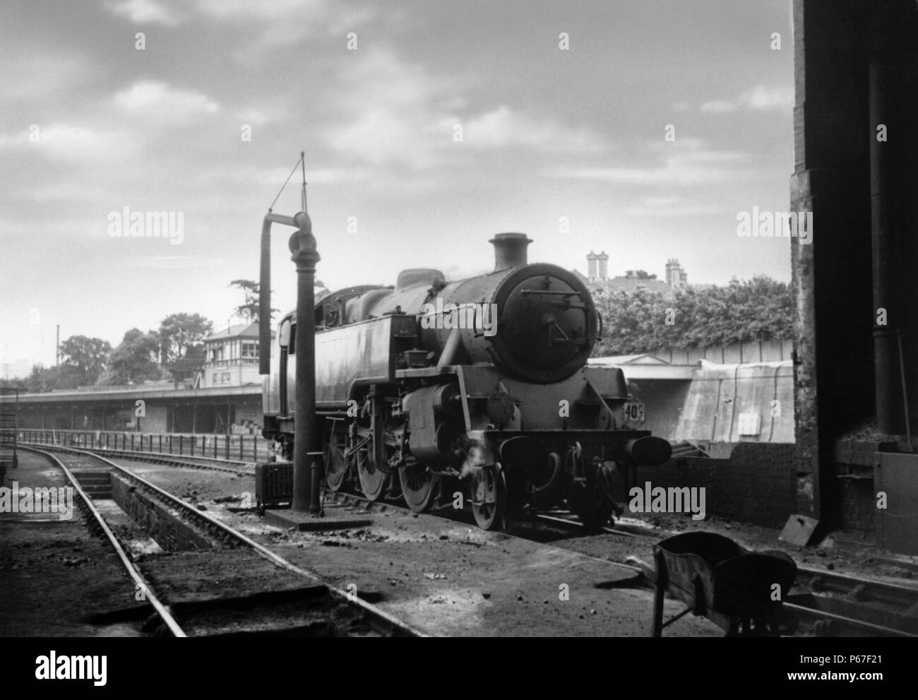 Standard class 2 steam train Black and White Stock Photos & Images - Alamy
