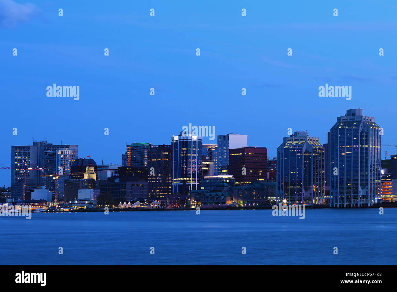 The Halifax, Nova Scotia skyline at night Stock Photo Alamy