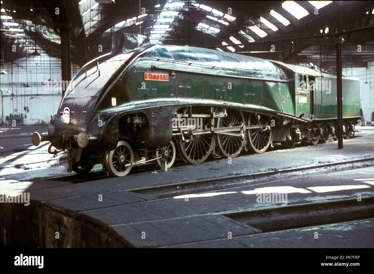Former LNER Class A4 Pacific 'Bittern'. Stock Photo