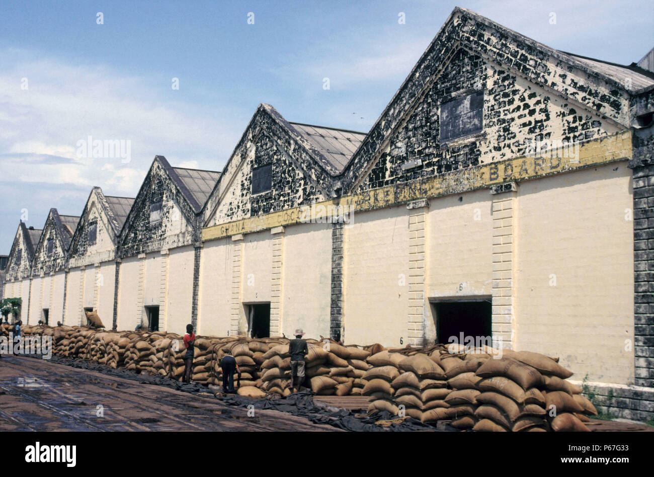 Ghana Cocoa Marketing Wharf at Takoradi on Thursday 6 June 1985. The