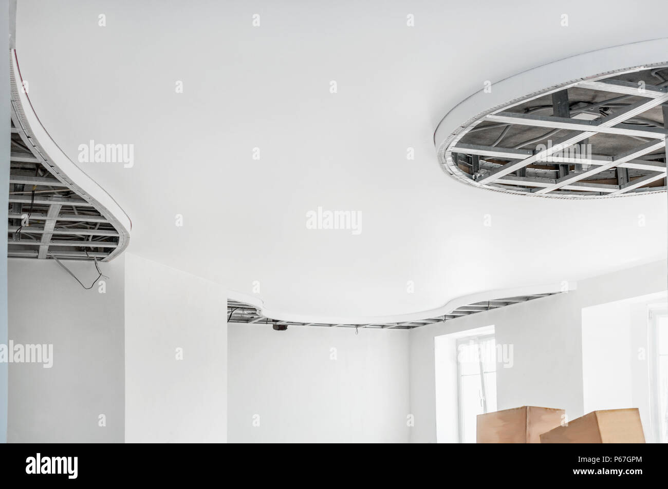 Installation Of Plasterboard Ceiling The Repair Of An