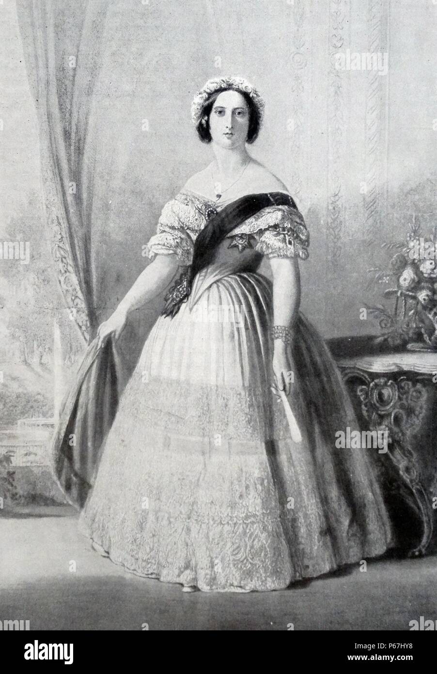 Queen Victoria of Great Britain in 1843 Stock Photo