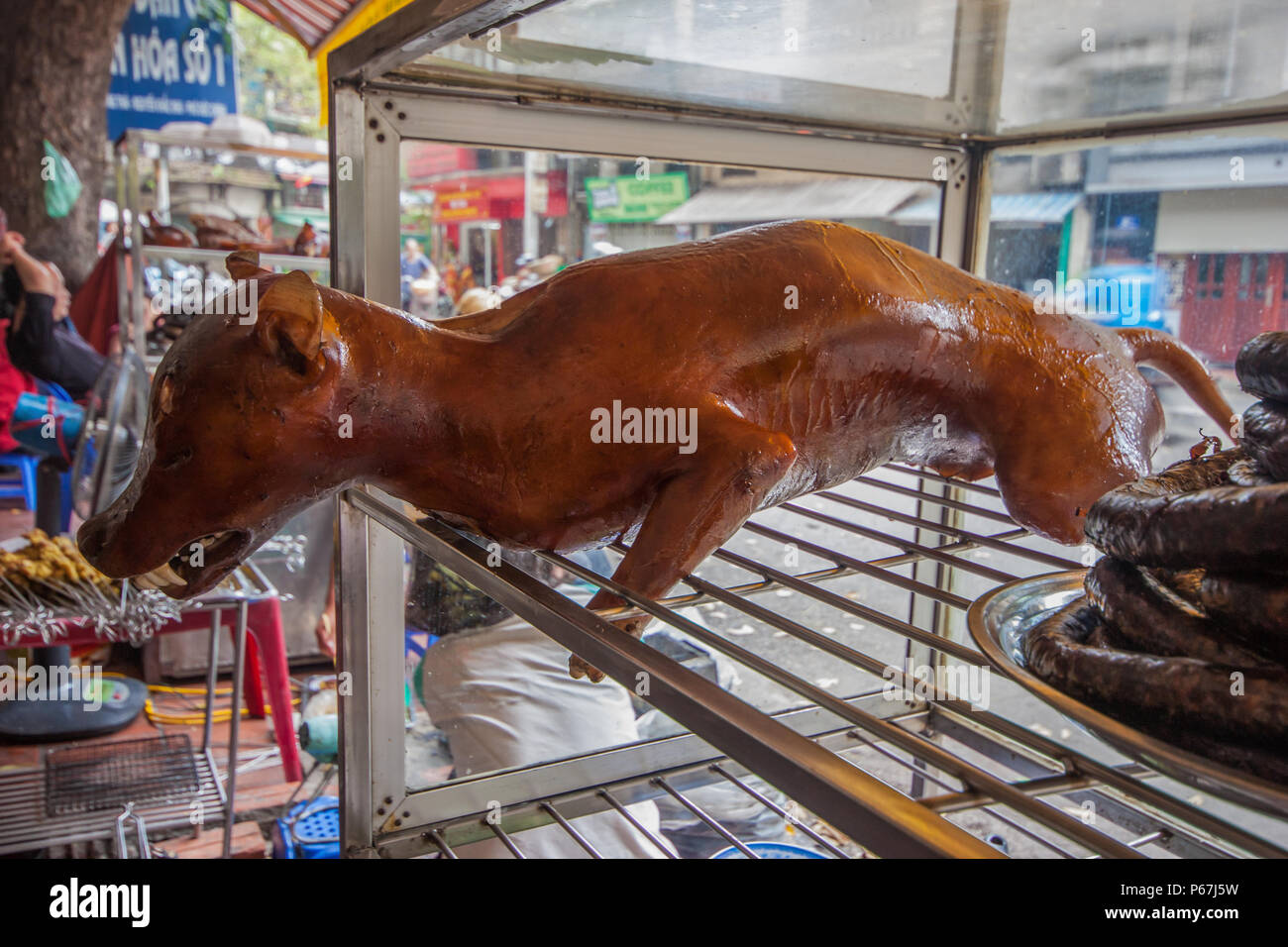 Hanoi, Vietnam - one of the pearls of SouthEast Asia, in some of its districts it's still possible to eat dog meat Stock Photo