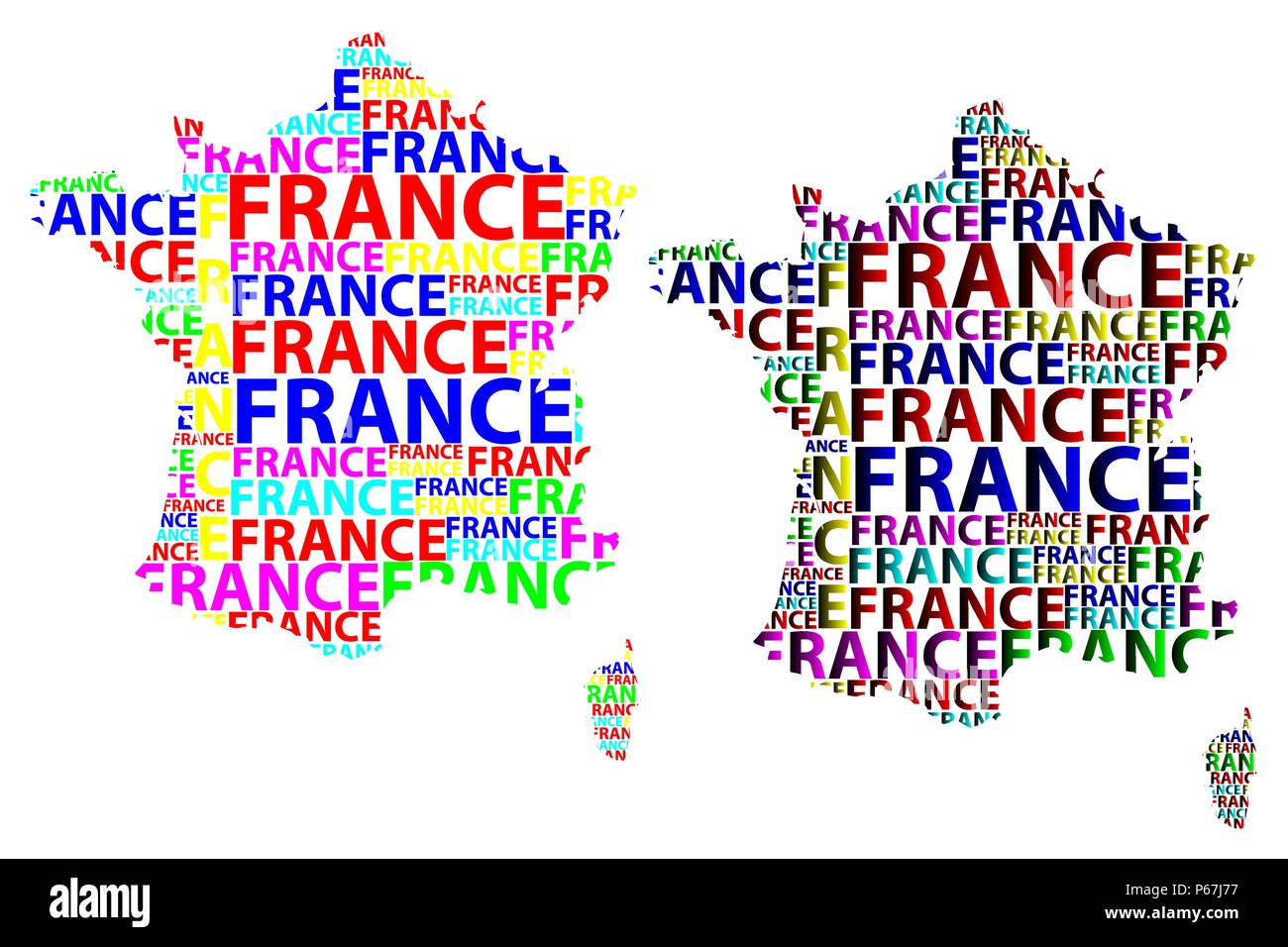 Sketch France Letter Text Map French Republic In The Shape Of The Continent Map France Color Vector Illustration Stock Vector Image Art Alamy